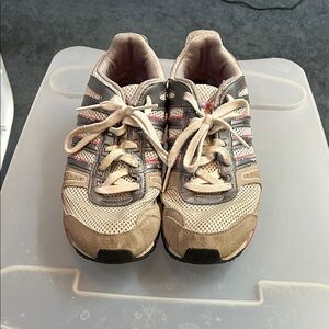 adidas Beige and Gray Athletic Shoes